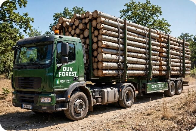 DUV FOREST – Reine Buche 100 % trocken – Grüner LKW 30 m³