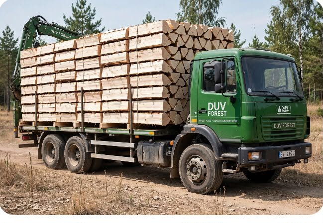 DUV FOREST – Buchen-Brennholz (Raummeter) – Ultra-sauberes, helles Holz